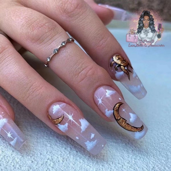 Sol & Luna Nail Set💅🏾 Perfect for everyday wear ❤️🤗 - Picture 1 of 5